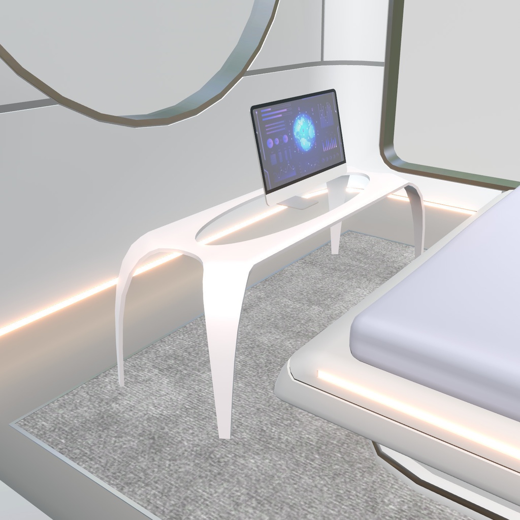 VRChat想定 近未来ベッドセット