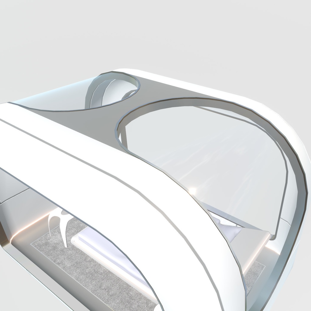 VRChat想定 近未来ベッドセット