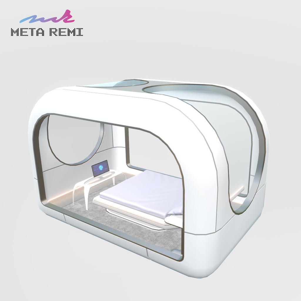 VRChat想定　近未来ベッドセット