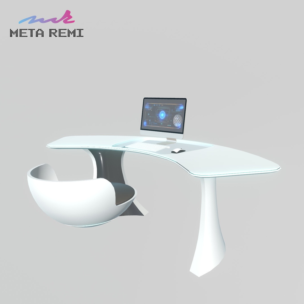 VRChat想定 近未来デスクセット