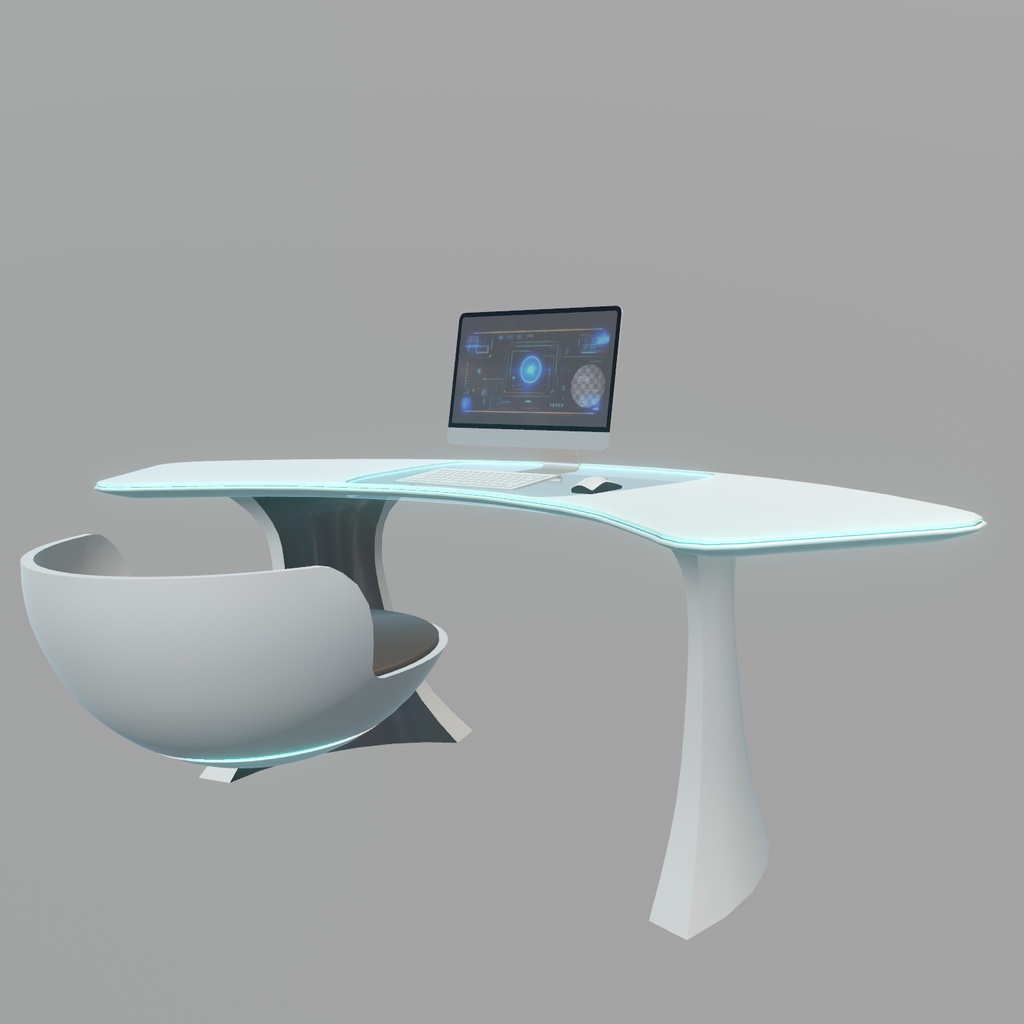 VRChat想定 近未来デスクセット