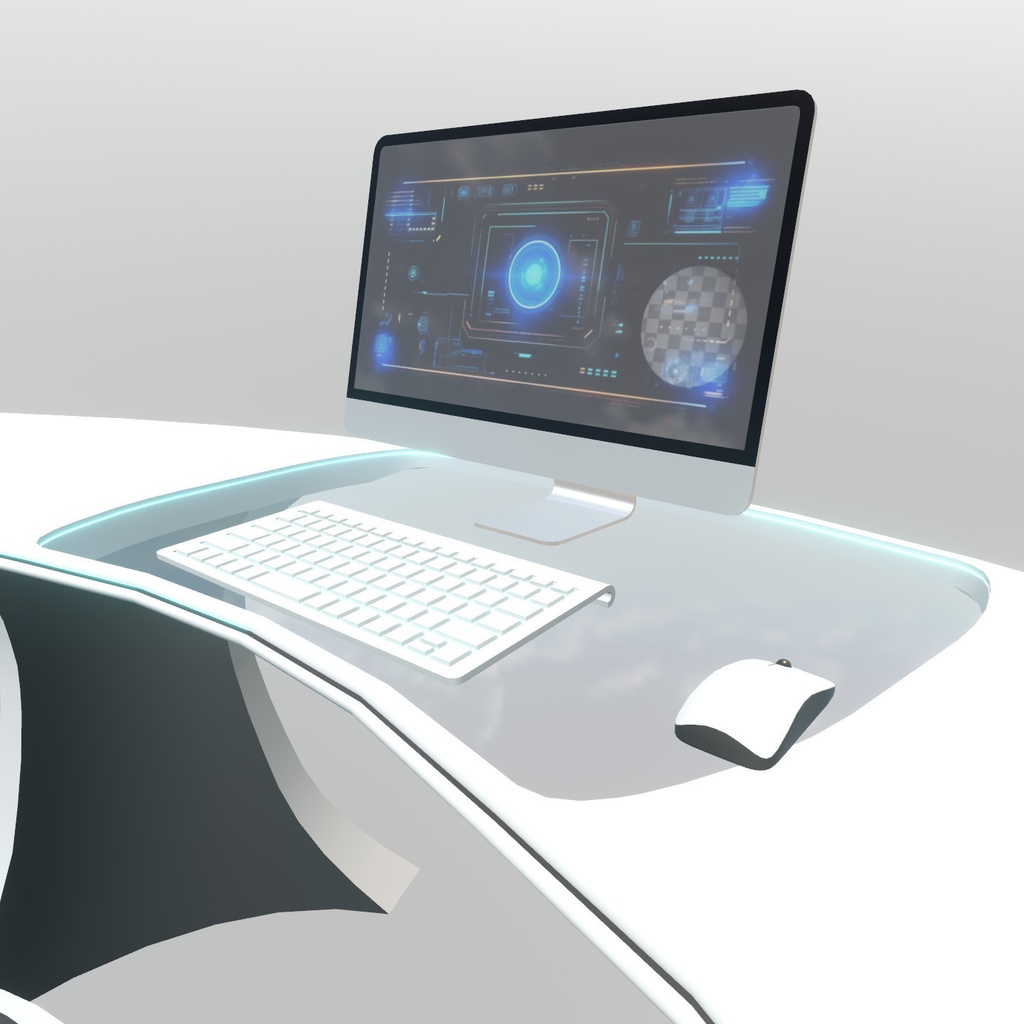 VRChat想定 近未来デスクセット