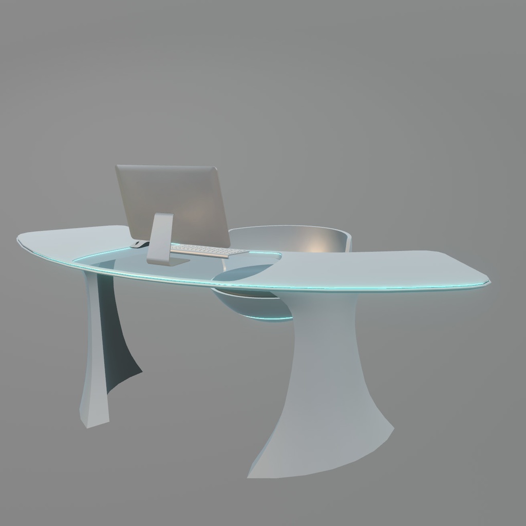 VRChat想定 近未来デスクセット