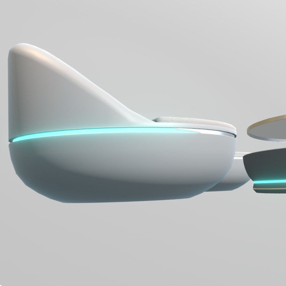 VRChat想定 近未来テーブルセット