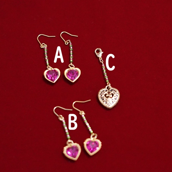 ジョルノ・ジョバァーナ ハートのピアスとチャーム