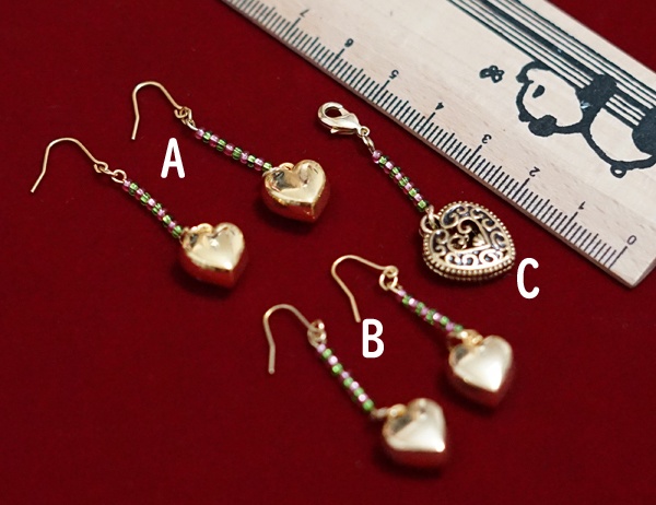 ジョルノ・ジョバァーナ ハートのピアスとチャーム