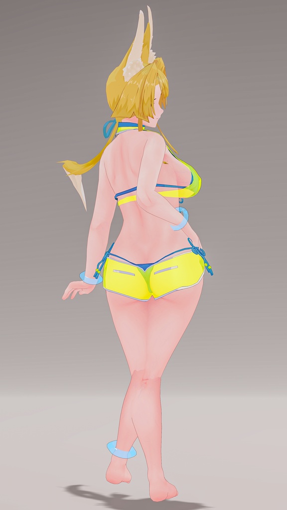 「お狐様女学生 稲荷原」 オリジナル3Dモデル 複数アバター対応衣装同梱 #e62f8b