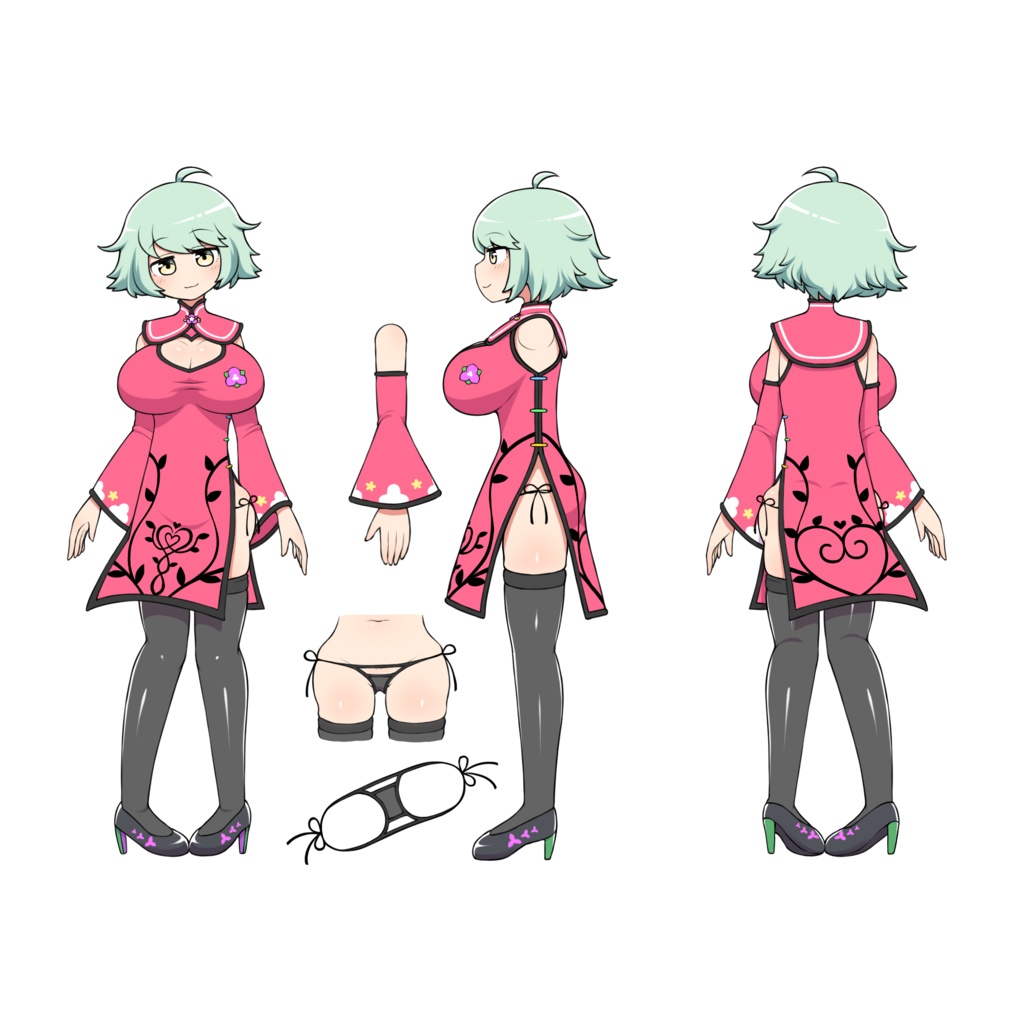 「チャイナ服のお姉さん リューフォア」 - Luhua - オリジナル3Dモデル #e62f8b