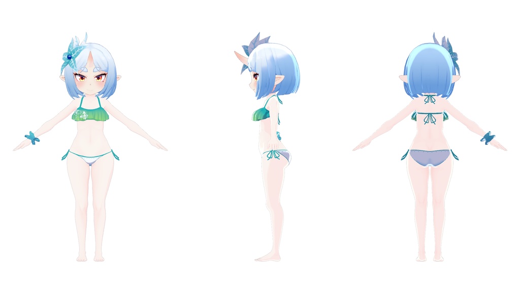 オリジナル3Dモデル 鬼山燈、鬼谷晶 #e62f8b