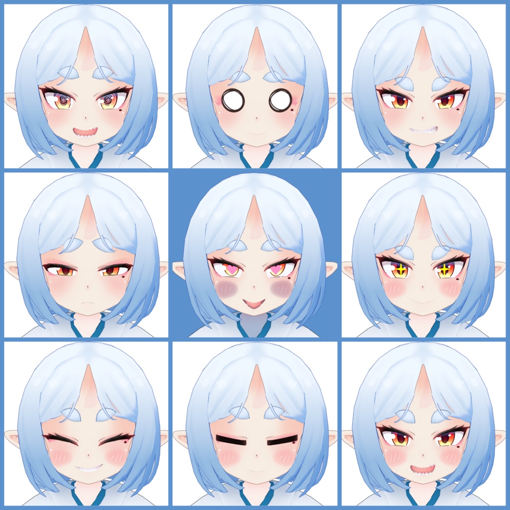 オリジナル3Dモデル 鬼山燈、鬼谷晶 #e62f8b