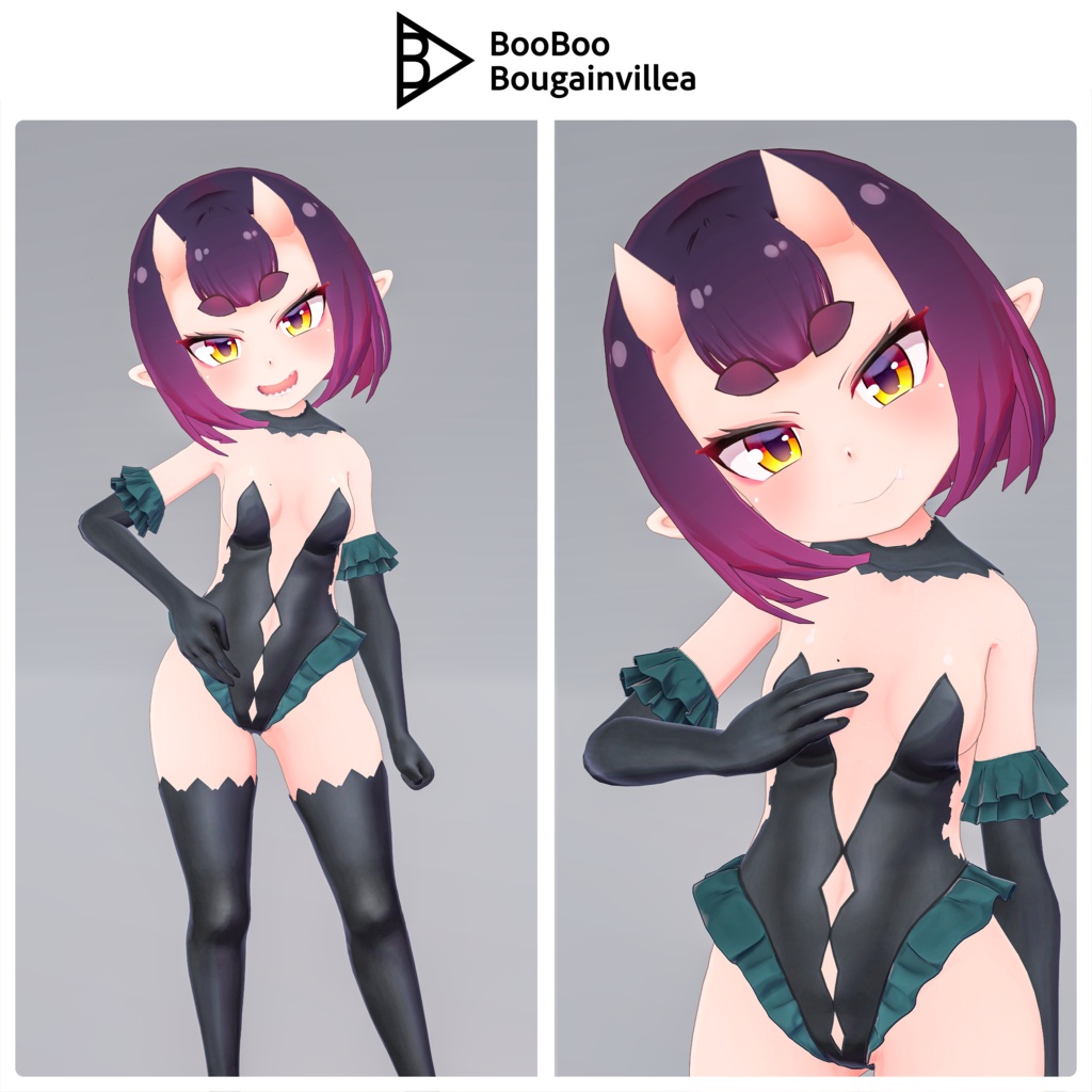 オリジナル3Dモデル 鬼山燈、鬼谷晶 #e62f8b
