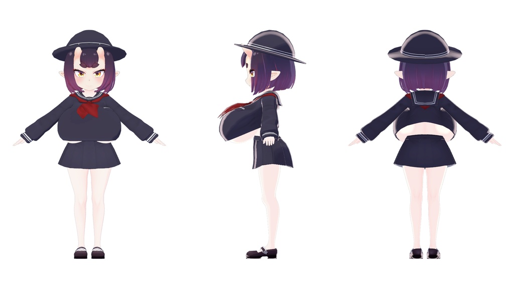 オリジナル3Dモデル 鬼山燈、鬼谷晶 #e62f8b