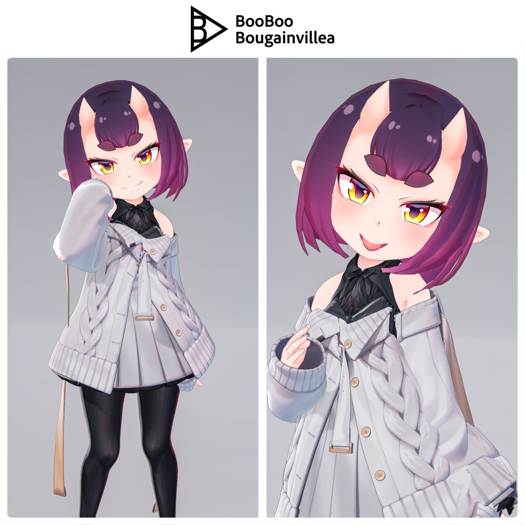 オリジナル3Dモデル 鬼山燈、鬼谷晶 #e62f8b