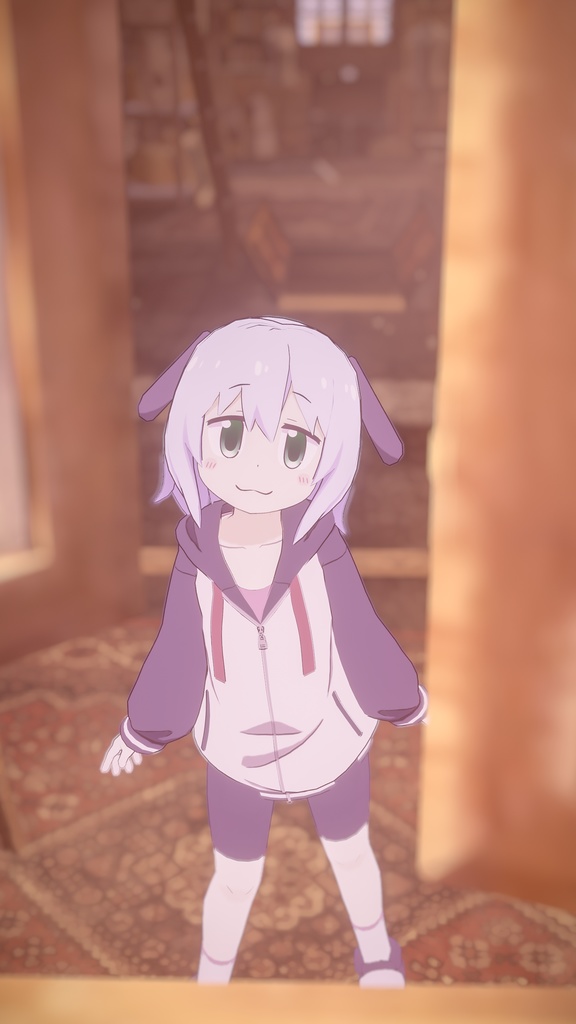 【Quest対応】「パンダ耳のメラノちゃん」 - Melano with panda ears - オリジナル3Dモデル VRChat向けアバター #e62f8b