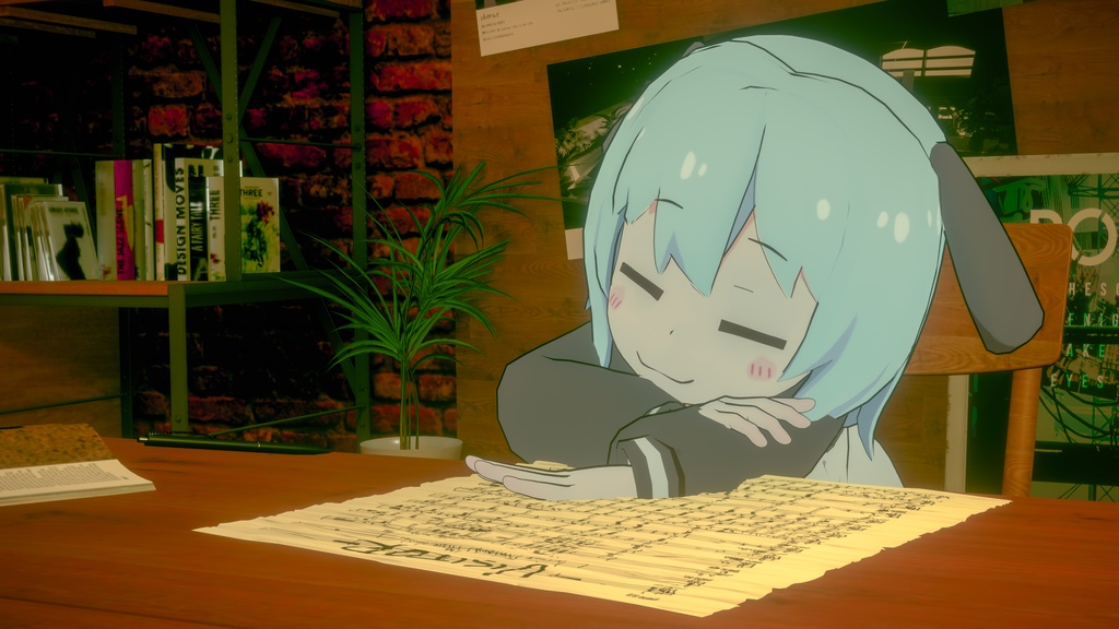 【Quest対応】「パンダ耳のメラノちゃん」 - Melano with panda ears - オリジナル3Dモデル VRChat向けアバター #e62f8b