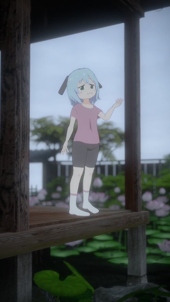 【Quest対応】「パンダ耳のメラノちゃん」 - Melano with panda ears - オリジナル3Dモデル VRChat向けアバター #e62f8b