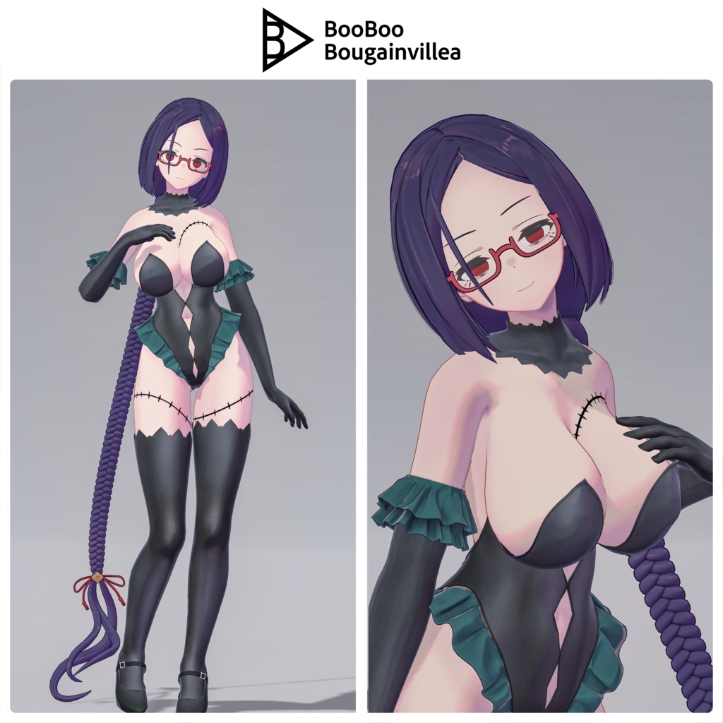 「社畜キョンシーの椎木さん」オリジナル3Dモデル VRChat向けアバター #e62f8b