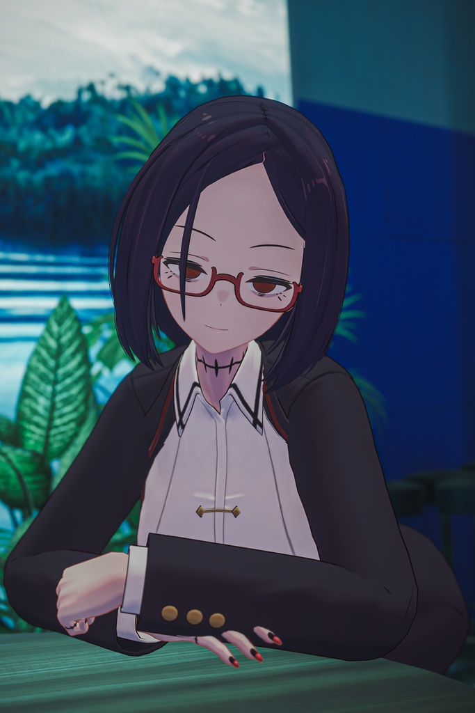 「社畜キョンシーの椎木さん」オリジナル3Dモデル VRChat向けアバター #e62f8b