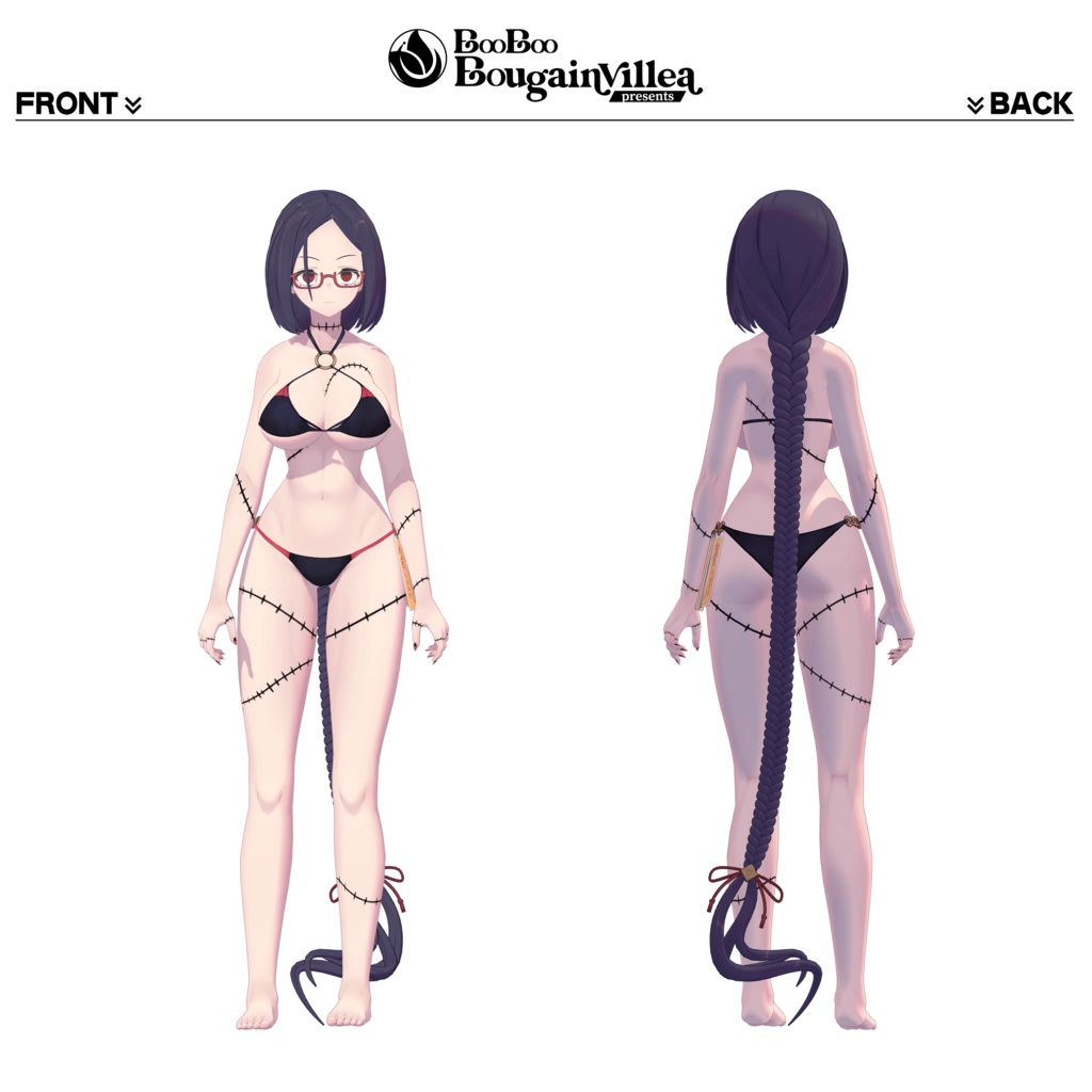 「社畜キョンシーの椎木さん」オリジナル3Dモデル VRChat向けアバター #e62f8b