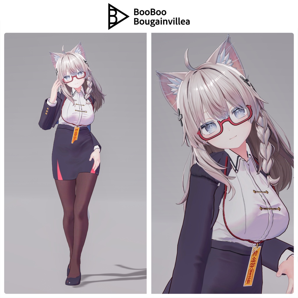 「社畜キョンシーの椎木さん」オリジナル3Dモデル VRChat向けアバター #e62f8b