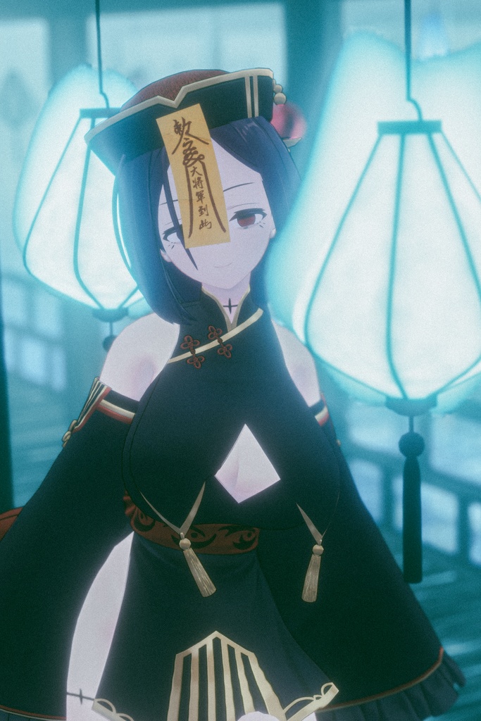 「社畜キョンシーの椎木さん」オリジナル3Dモデル VRChat向けアバター #e62f8b