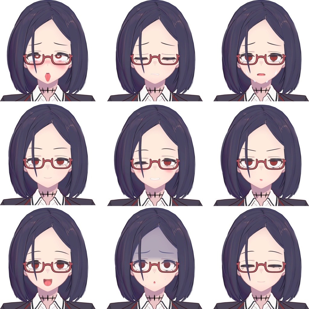 「社畜キョンシーの椎木さん」オリジナル3Dモデル VRChat向けアバター #e62f8b