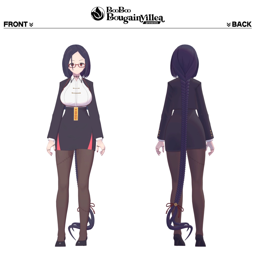 「社畜キョンシーの椎木さん」オリジナル3Dモデル VRChat向けアバター #e62f8b