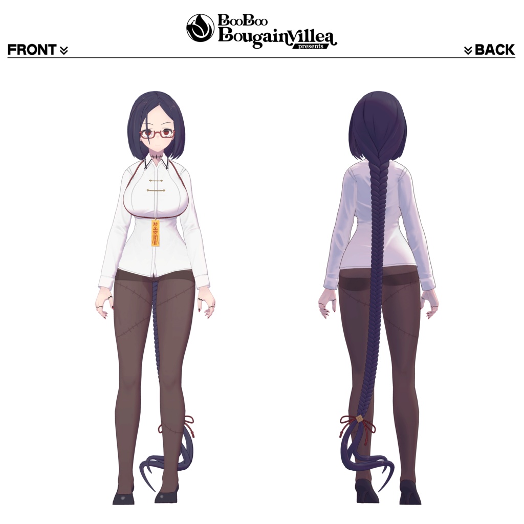 「社畜キョンシーの椎木さん」オリジナル3Dモデル VRChat向けアバター #e62f8b