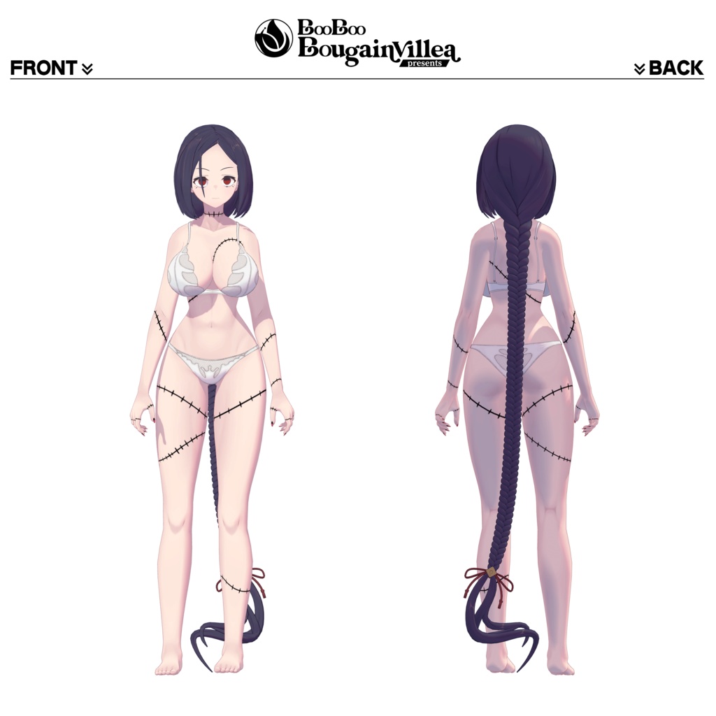 「社畜キョンシーの椎木さん」オリジナル3Dモデル VRChat向けアバター #e62f8b