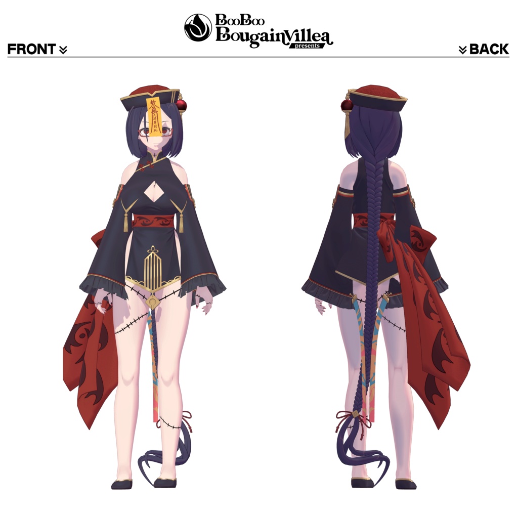 「社畜キョンシーの椎木さん」オリジナル3Dモデル VRChat向けアバター #e62f8b