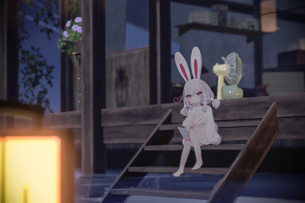 「うさみみの委員長の伊兎卯さん」オリジナル3Dモデル VRChat向けアバター #e62f8b