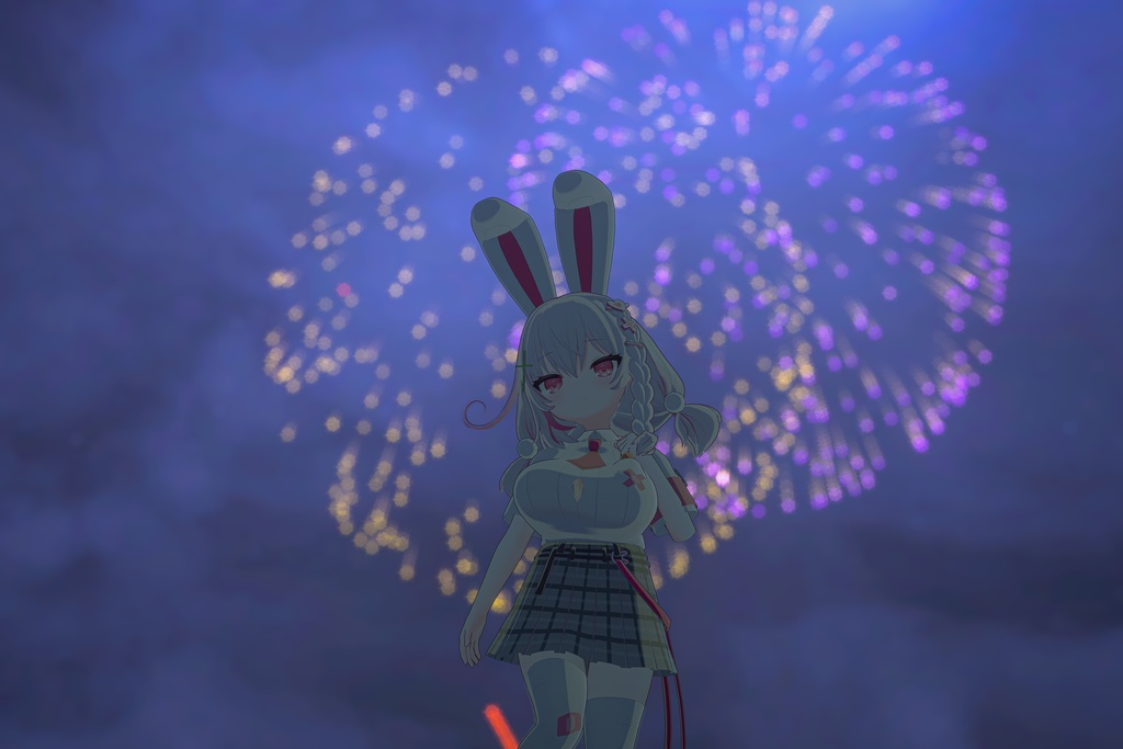 「うさみみの委員長の伊兎卯さん」オリジナル3Dモデル VRChat向けアバター #e62f8b