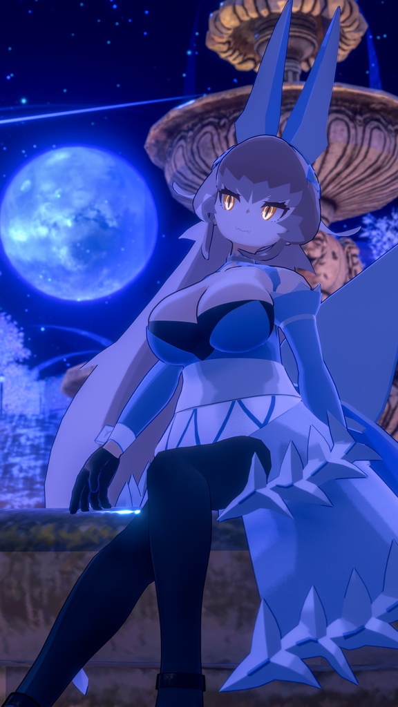 【Quest対応】「鮫兎の渡航者トーコ」オリジナル3Dモデル VRChat向けアバター #e62f8b