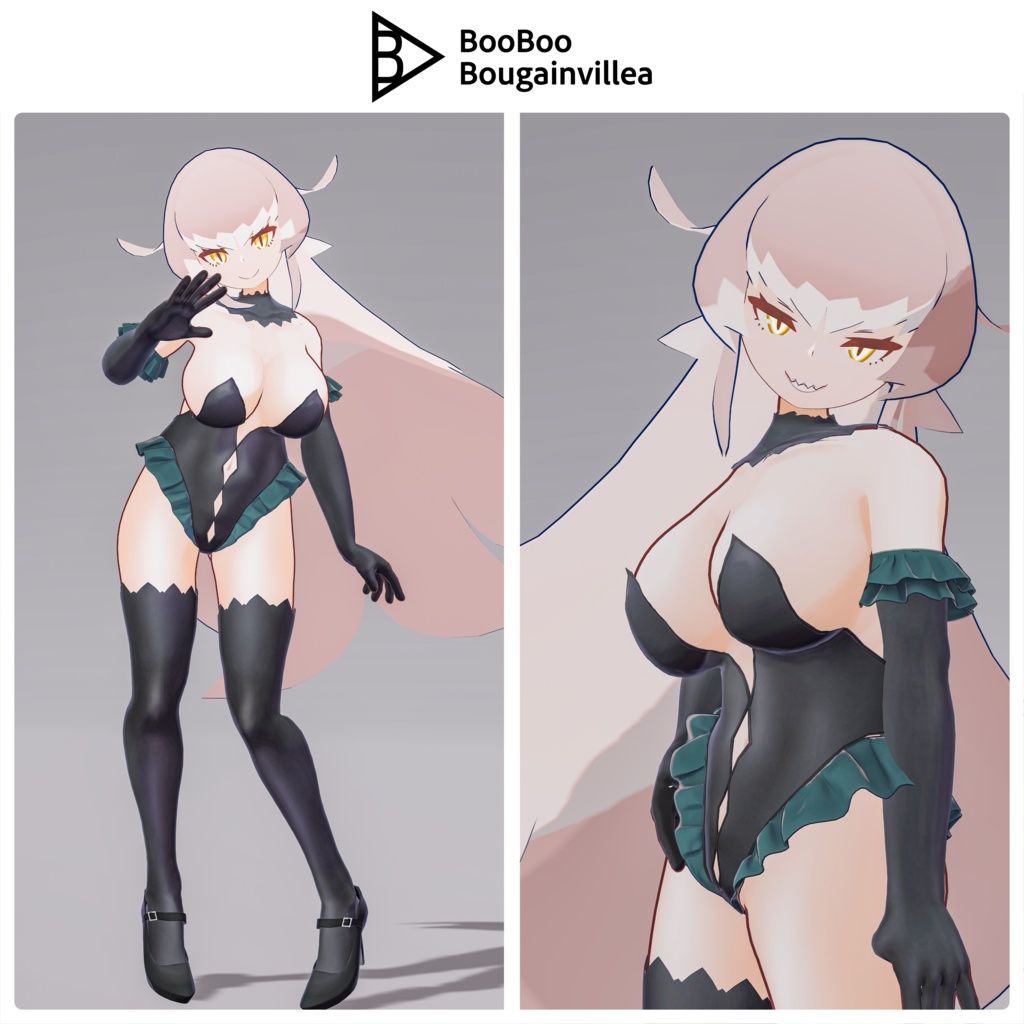 【Quest対応】「鮫兎の渡航者トーコ」オリジナル3Dモデル VRChat向けアバター #e62f8b