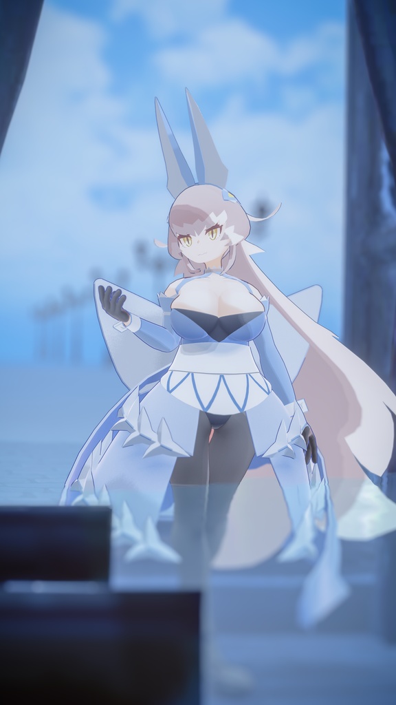 【Quest対応】「鮫兎の渡航者トーコ」オリジナル3Dモデル VRChat向けアバター #e62f8b