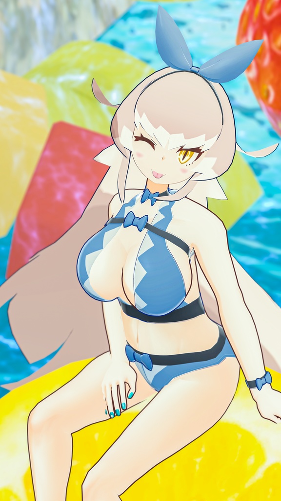 【Quest対応】「鮫兎の渡航者トーコ」オリジナル3Dモデル VRChat向けアバター #e62f8b