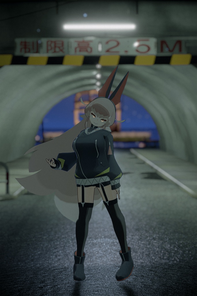 【Quest対応】「鮫兎の渡航者トーコ」オリジナル3Dモデル VRChat向けアバター #e62f8b