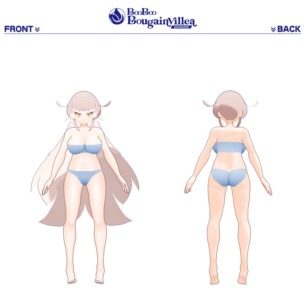 【Quest対応】「鮫兎の渡航者トーコ」オリジナル3Dモデル VRChat向けアバター #e62f8b