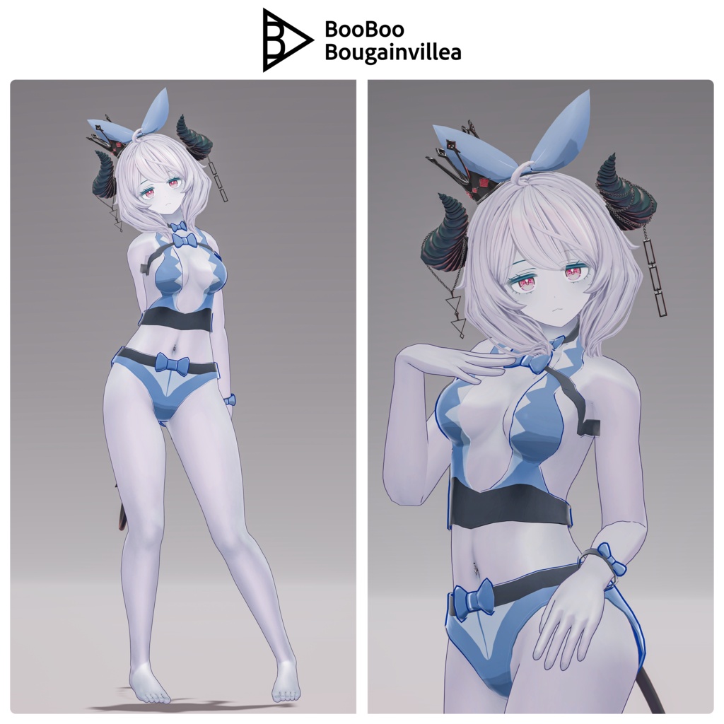 【Quest対応】「鮫兎の渡航者トーコ」オリジナル3Dモデル VRChat向けアバター #e62f8b