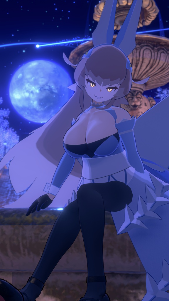 【Quest対応】「鮫兎の渡航者トーコ」オリジナル3Dモデル VRChat向けアバター #e62f8b