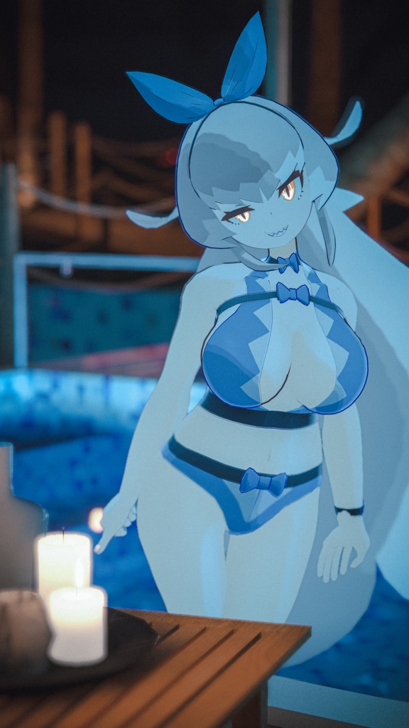 【Quest対応】「鮫兎の渡航者トーコ」オリジナル3Dモデル VRChat向けアバター #e62f8b