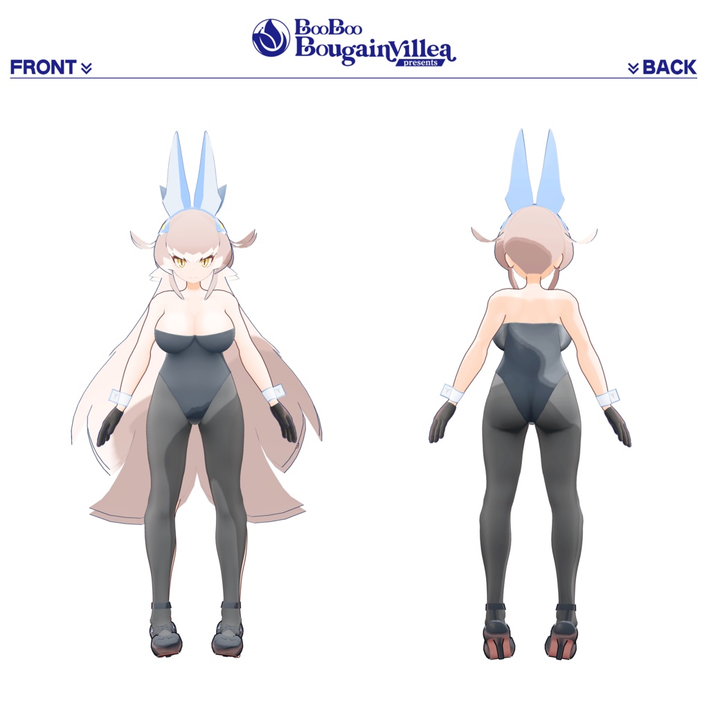 【Quest対応】「鮫兎の渡航者トーコ」オリジナル3Dモデル VRChat向けアバター #e62f8b