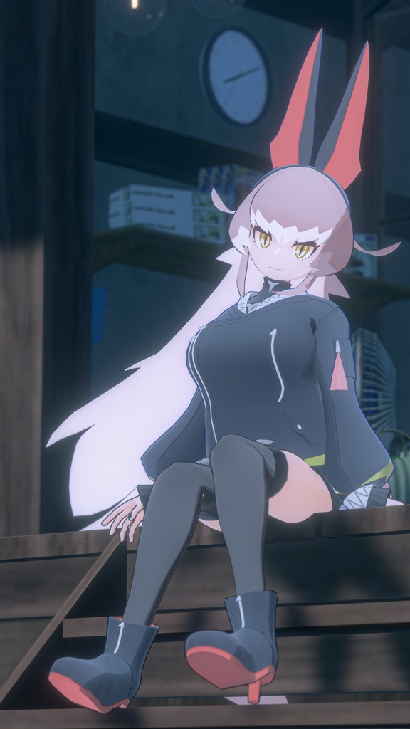 【Quest対応】「鮫兎の渡航者トーコ」オリジナル3Dモデル VRChat向けアバター #e62f8b