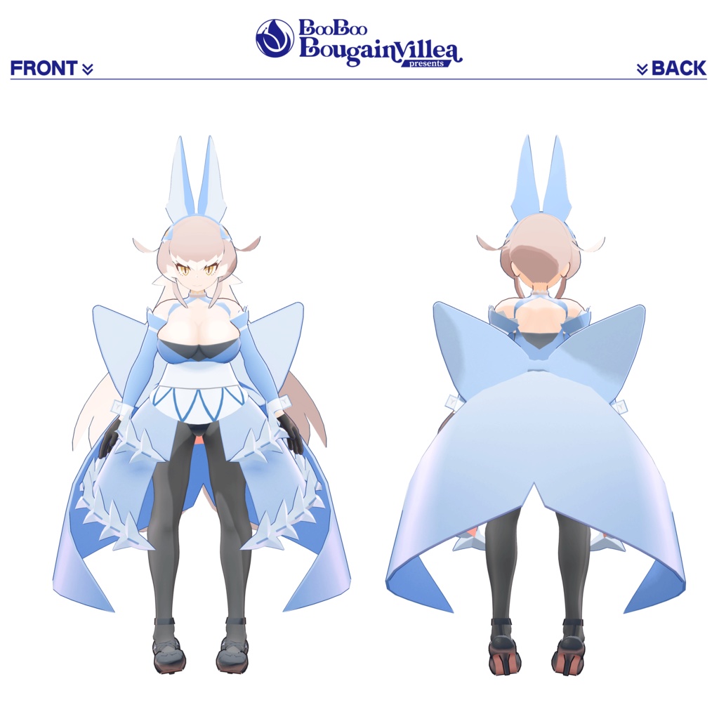 【Quest対応】「鮫兎の渡航者トーコ」オリジナル3Dモデル VRChat向けアバター #e62f8b