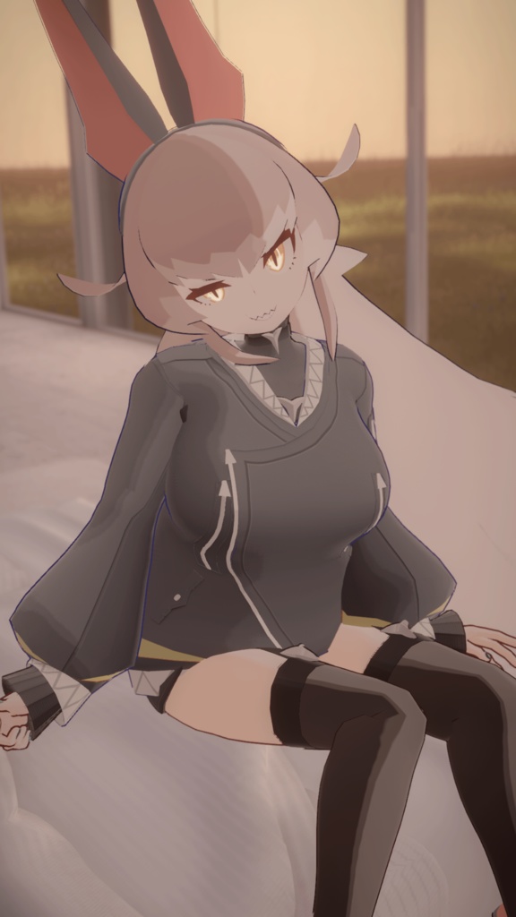 【Quest対応】「鮫兎の渡航者トーコ」オリジナル3Dモデル VRChat向けアバター #e62f8b