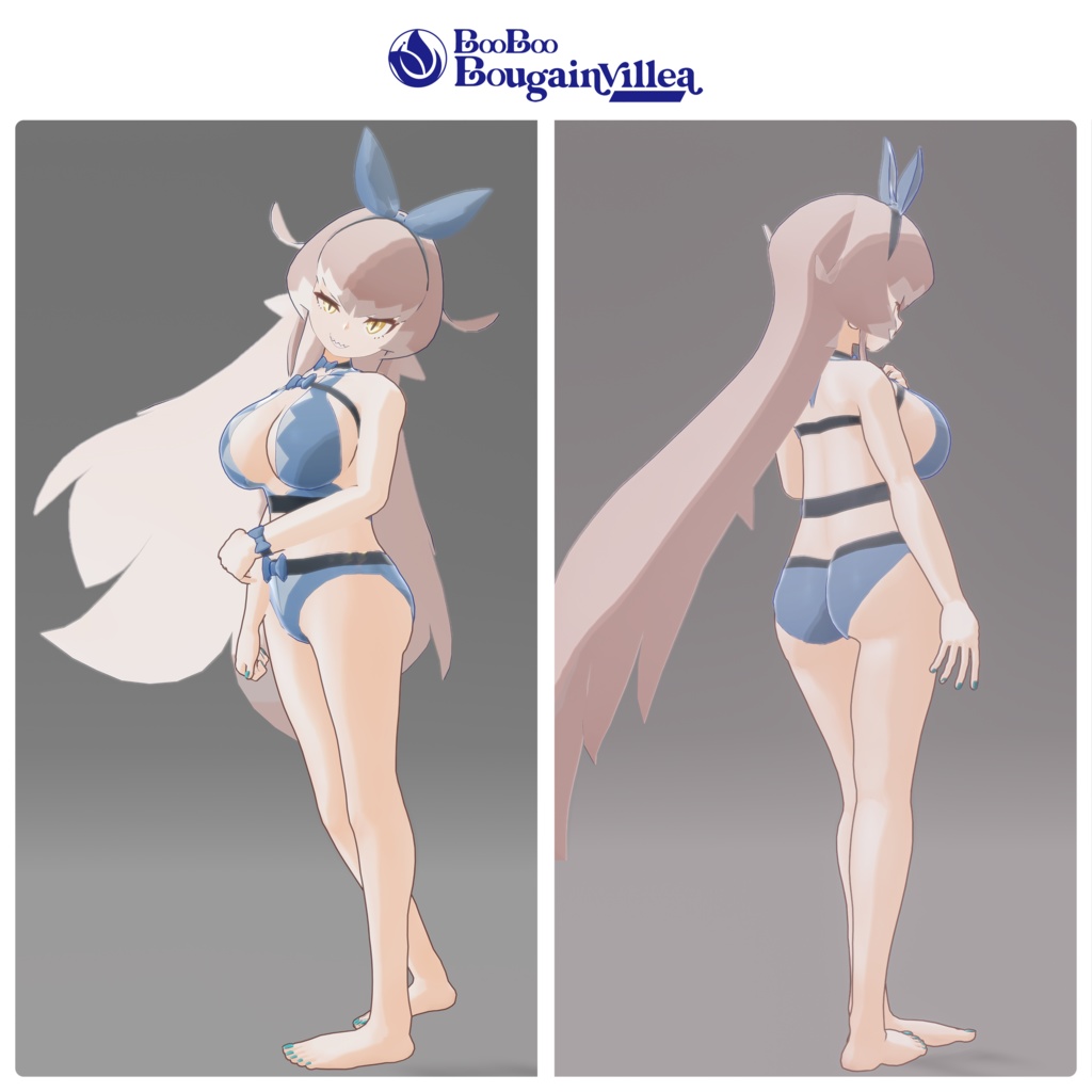 【Quest対応】「鮫兎の渡航者トーコ」オリジナル3Dモデル VRChat向けアバター #e62f8b