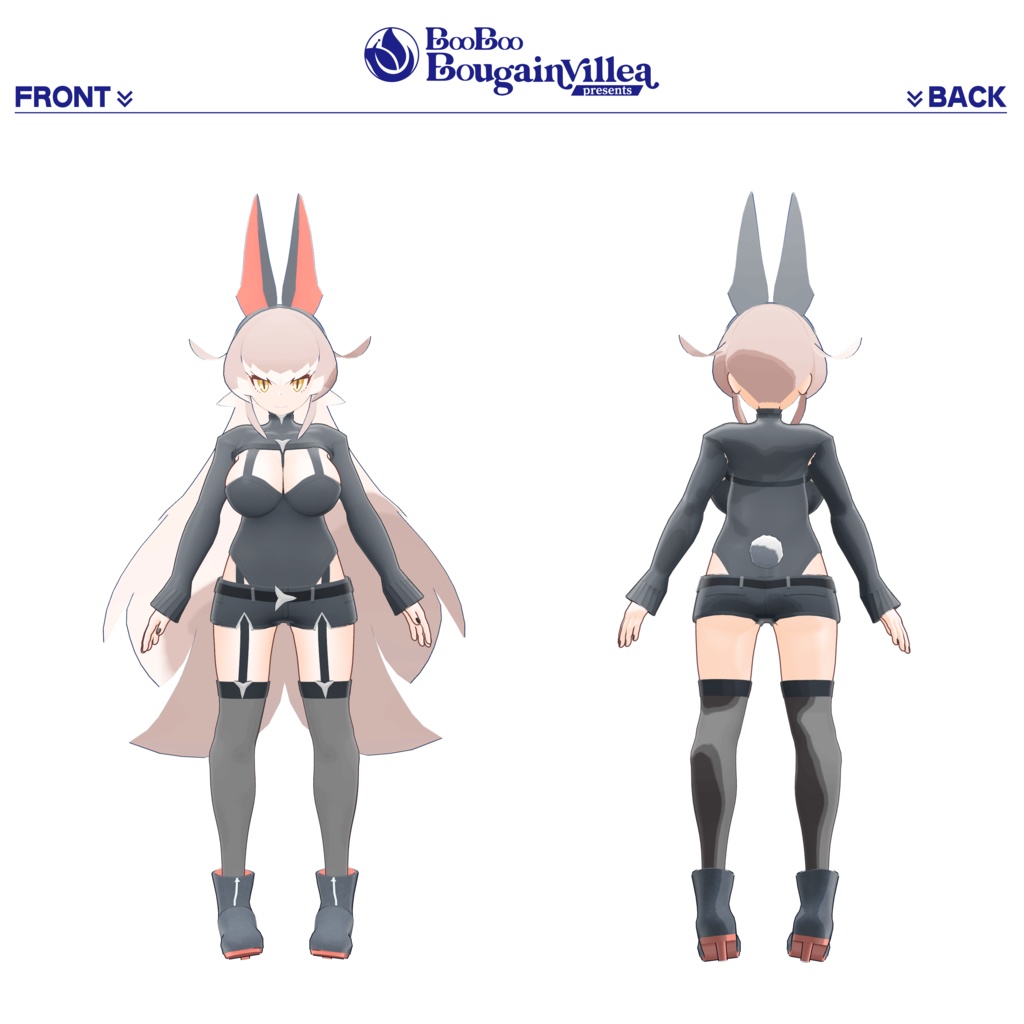 【Quest対応】「鮫兎の渡航者トーコ」オリジナル3Dモデル VRChat向けアバター #e62f8b