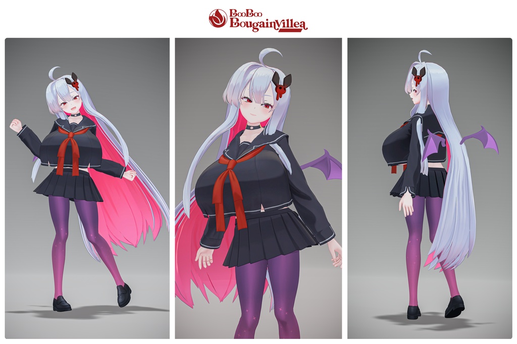 「吸血鬼のムルシエラ」オリジナル3Dモデル VRChat向けアバター #e62f8b