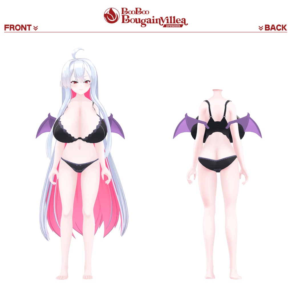 「吸血鬼のムルシエラ」オリジナル3Dモデル VRChat向けアバター #e62f8b