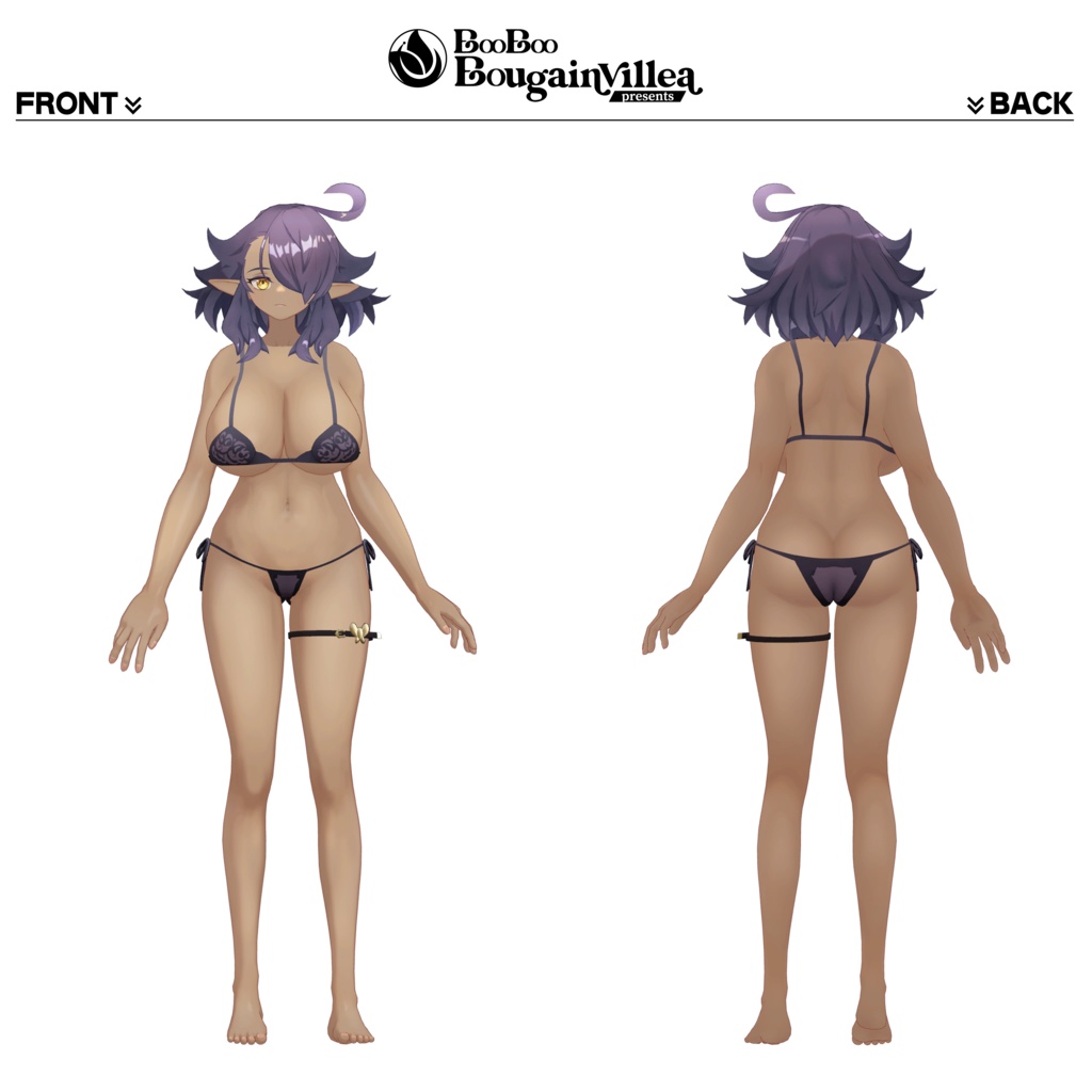 「黒薔薇のイレシス」オリジナル3Dモデル VRChat向けアバター #e62f8b